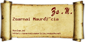 Zsarnai Maurícia névjegykártya